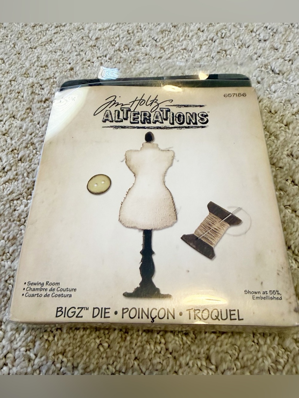 Tim Holtz Alterations Sizzix Bigz Die Sewing Room #657186 Retired Dress Form